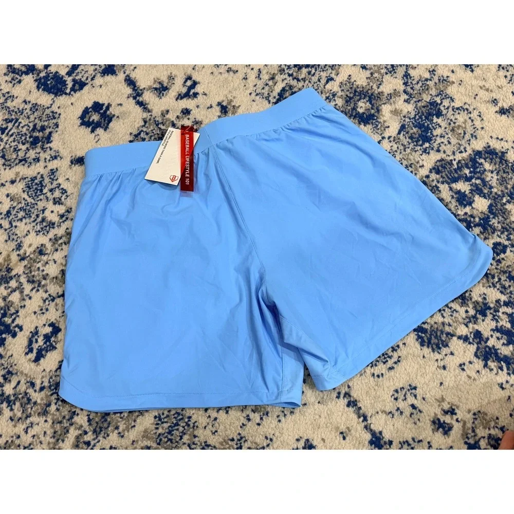 Baseball Lifestyle 101 Pro Series Overlay Shorts Cotton Candy Blue Mens Medium